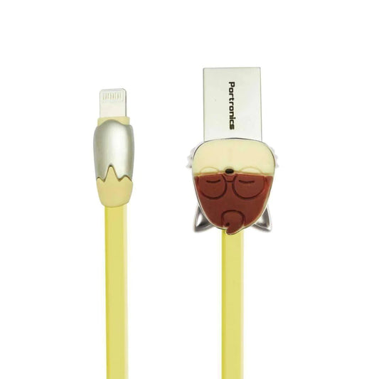 Portronics Lightning Cable 1.2 m POR-849_Konnect Squirrel 2.1Amp (Yellow)