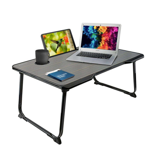 Portronics My Buddy One POR-1140 Multifunctional Folding Table with Cup Holder,Mobile/Tablet Holder,Strong & Foldable