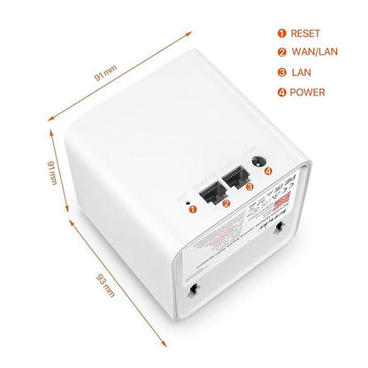 Tenda MW5G Home Mesh Wi-Fi System, 2500sqÃƒâ€šÃ‚Â² Wi-Fi Coverage, Two Gigabit Ports, Work with Amazon Alexa, Easy Set Up, (Pack of 2)