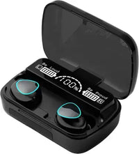 Damix M10 V5.3 BT Wireless Bluetooth Earbuds Headset with Power Bank Bluetooth Headset (Black)