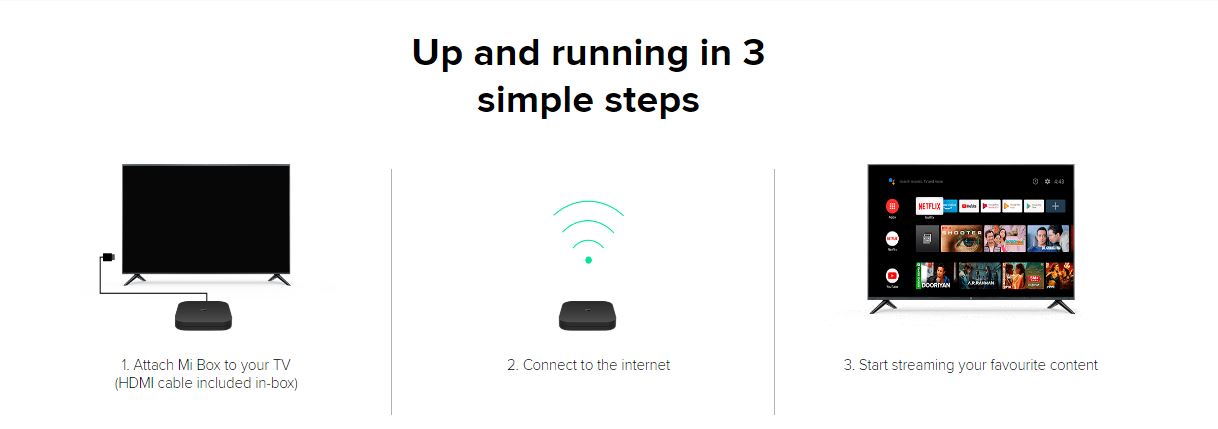 MI BOX 4K Media Streaming Device (Black)