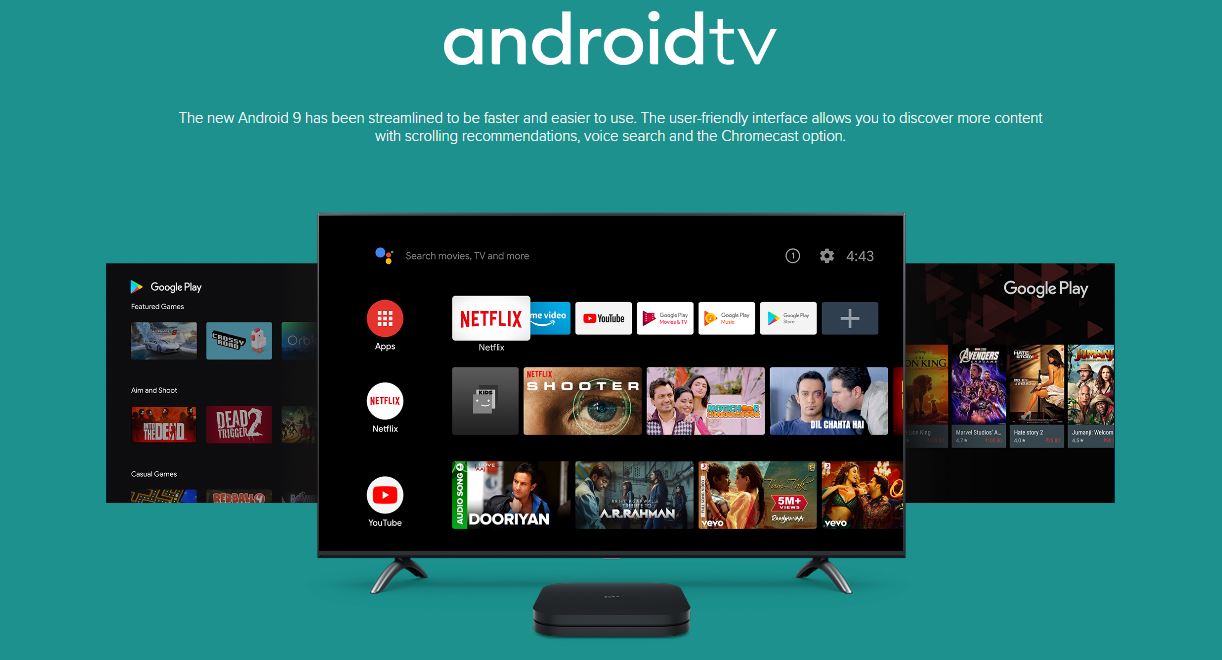 MI BOX 4K Media Streaming Device (Black)