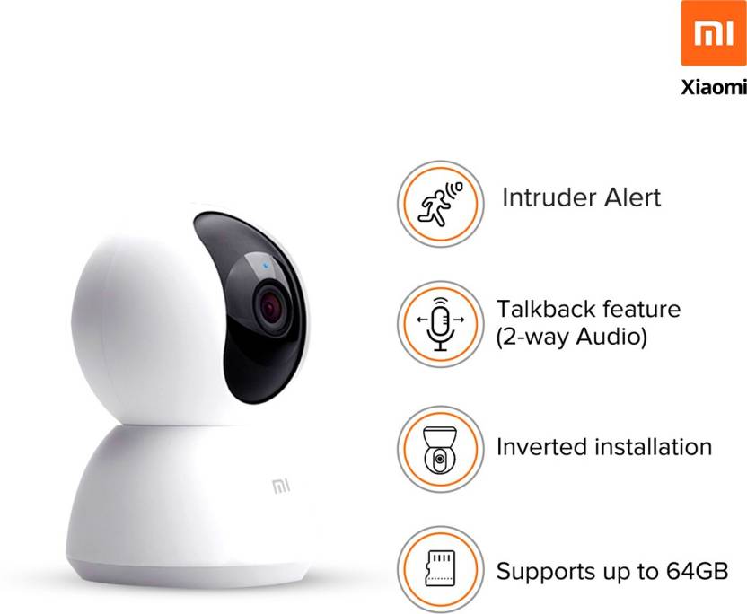 MI 360Â° Home Security Camera 1080P l Full HD Picture l AI Powered Motion Detection l Infrared Night Vision | 360Â° Panorama | Talk Back Feature (2-Way Audio)