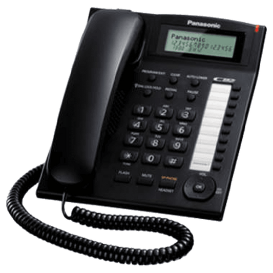 Panasonic Single Line KX-TS880MX Corded Phone (Black)