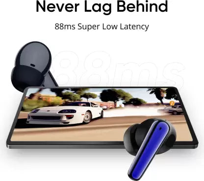 DIZO Buds Z Pro, with Active Noise Cancellation(ANC) (by realme Techlife) Bluetooth Earbuds(Orange, Black)