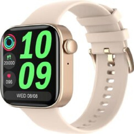 Fire-Boltt Ring 2 1.69" LCD Display with Bluetooth calling function Voice Assistance Smartwatch(BSW027, Rose Gold Strap, Free Size)