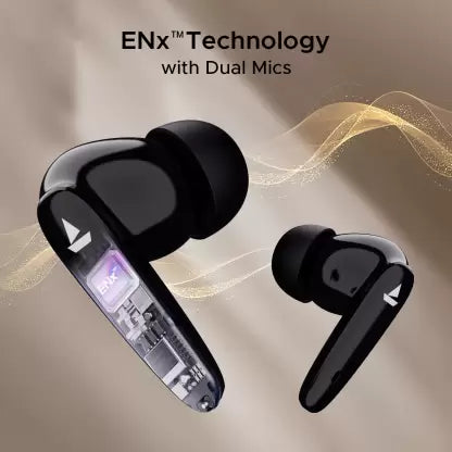 boAt Airdopes 161 Pro-Buds w/ ASAP Charge, Multi-Point Connectivity & 50 HRS Playback Bluetooth Headset (Sleek Black, True Wireless)