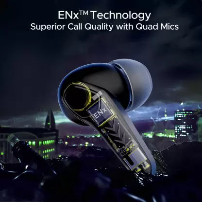 boAt Immortal 131 W/ Beast Mode (40ms Low Latency), 40 Hours Playback & RGB Lights Bluetooth (Black Sabre, True Wireless)