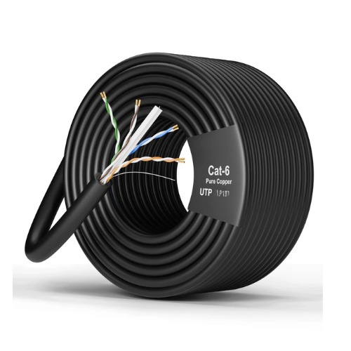Champion CAT6 Pure Copper UTP Double Jacket Ethernet Cable 25AWG | 0.45mm (0.18 Inch) Conductor | LAN Network Cable -305m