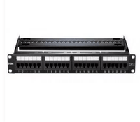 Cat6 UTP 24 Port Patch Panel | Pre-Loaded Network Rack Mount Panel | High-Speed Ethernet Cable Management