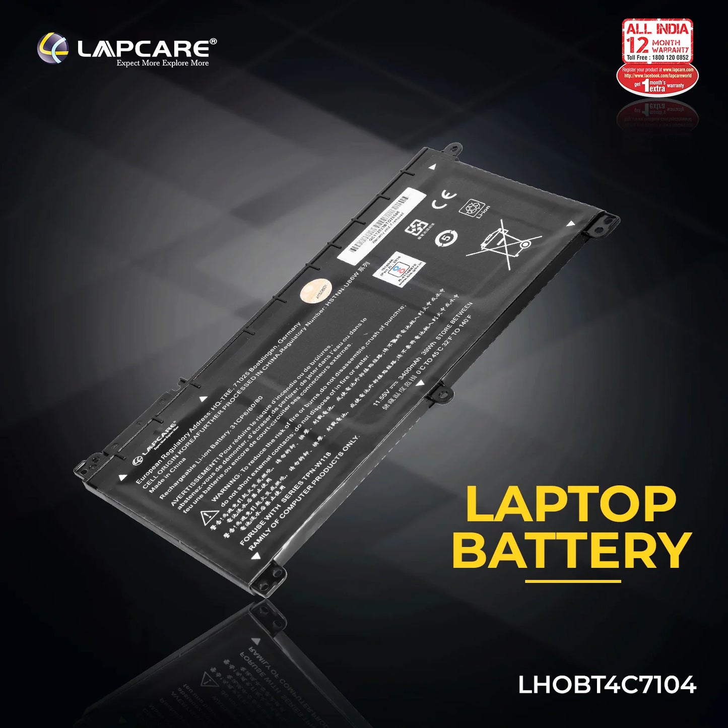 Lappy Power LAPCARE Battery ,3 Cell Laptop Battery Compatible with HP Pavilion X360 13-U (ON03XL)
