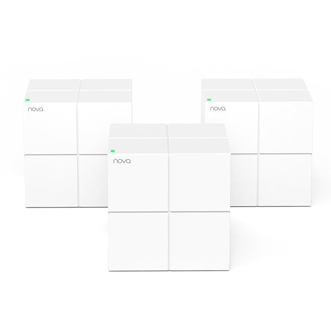 Tenda Nova MW6 Whole Home Mesh Dual Band 1200 Mbps Router WiFi System Coverage up to 6, (3-Pack) White