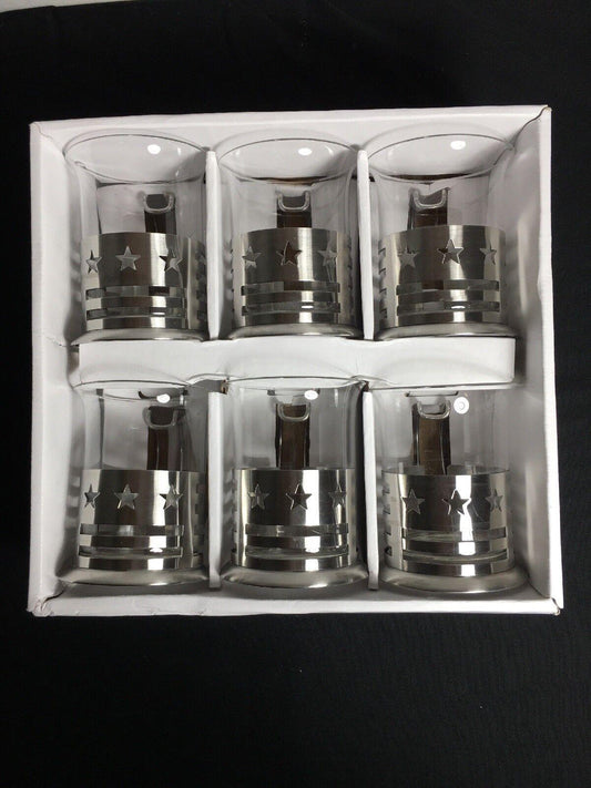 Hetai French Press Tea Set, Set Of 6 Glasses Mugs, Coffee Cups Tea Cups