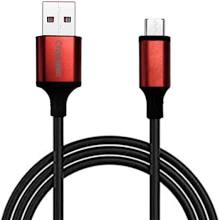 Champion USB to Micro 3Amp Data Sync & Charging Cable Metal 1M for all Android & USB Type-C Devices (Red)