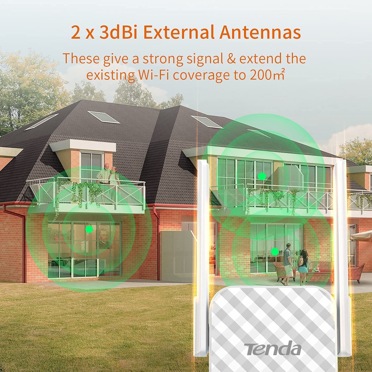 Tenda A9 Wireless Wifi Repeater 300 MBps, Access Point and Universal Range Extender, (White)