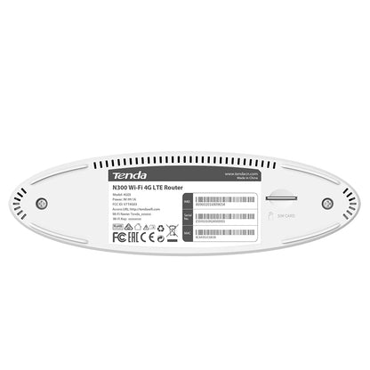 Tenda N300 4G03 4G LTE Wi-Fi Router, SIM Slot Unlocked, 300Mbps Cat4 Mobile Wi-Fi Router, Single_Band