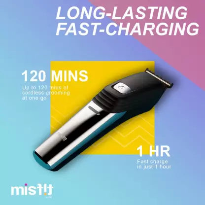 Misfit by boAt T200 Runtime: 120 mins 6-in-1 Trimmer for Men (Black)