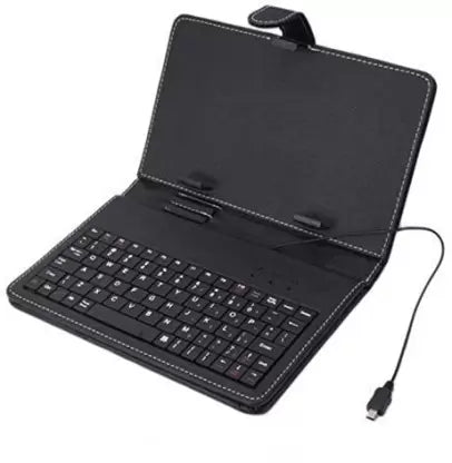 Champion 24.6cm ( 9.7 Inch ) Micro USB Keyboard Tablet Case ,Synthetic Leather Carry Cover for Tablet (Black)
