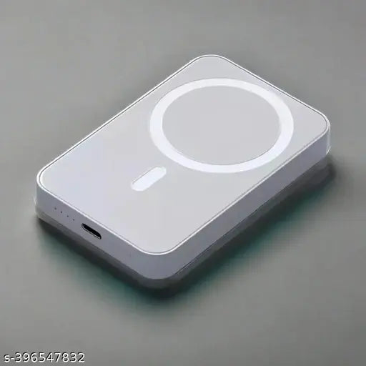 Champion 10000mAh Portable Magnetic Wireless Power bank , PD Fast Charging Pad For iPhone and Android (White)