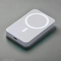 Champion 10000mAh Portable Magnetic Wireless Power bank , PD Fast Charging Pad For iPhone and Android (White)