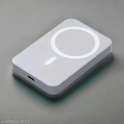 Champion 10000mAh Portable Magnetic Wireless Power bank , PD Fast Charging Pad For iPhone and Android (White)