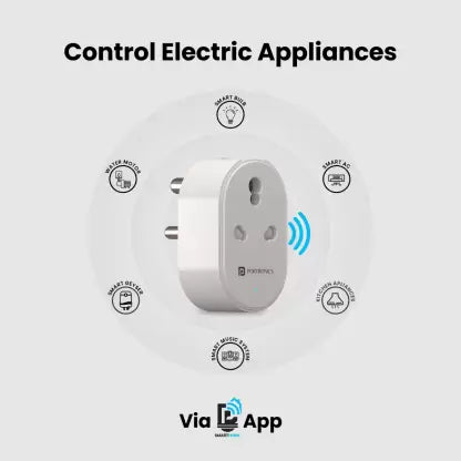 Portronics Splug 16 Wifi 16A Smart Plug Suitable for AC, Geyser, TVs, Fan Compatible with Alexa and Google Assistant