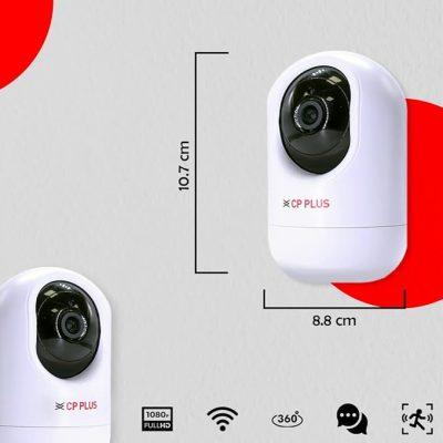 Compact CP Plus 360° Security Camera with 1080p Full HD and Dimensions