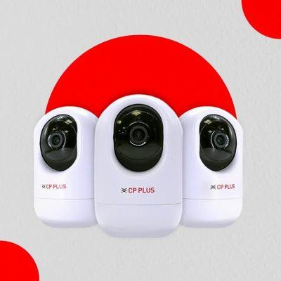 Set of CP Plus Home Security Cameras with Intelli-Fi and 360° Coverage