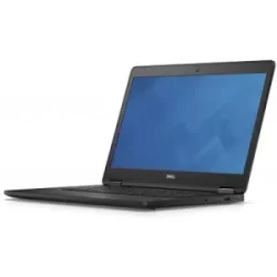 Refurbished Dell Latitude E5470 laptop with a blank blue screen.